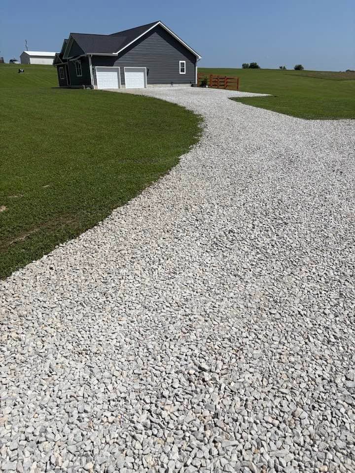 Driveway grading and gravel install by Lasure Enterprises
